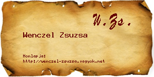 Wenczel Zsuzsa névjegykártya